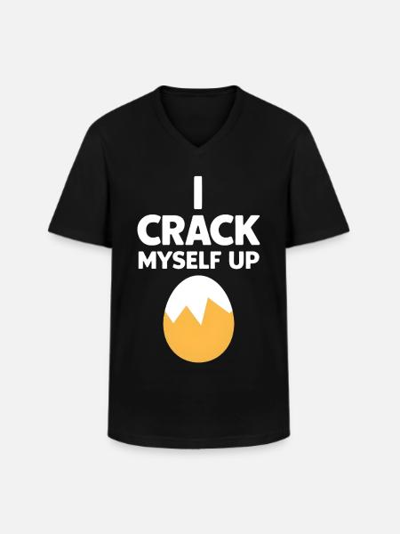 I Crack Myself Up - Men's V-Neck T-Shirt - black