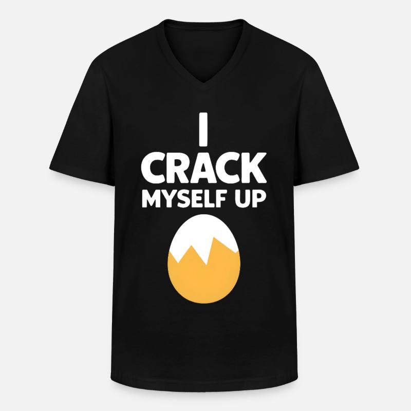 I Crack Myself Up - Männer-T-Shirt mit V-Ausschnitt - Schwarz