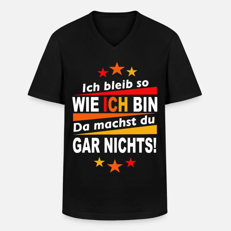 Ich bleib Ich - Statement Shirt - Männer-T-Shirt mit V-Ausschnitt - Schwarz