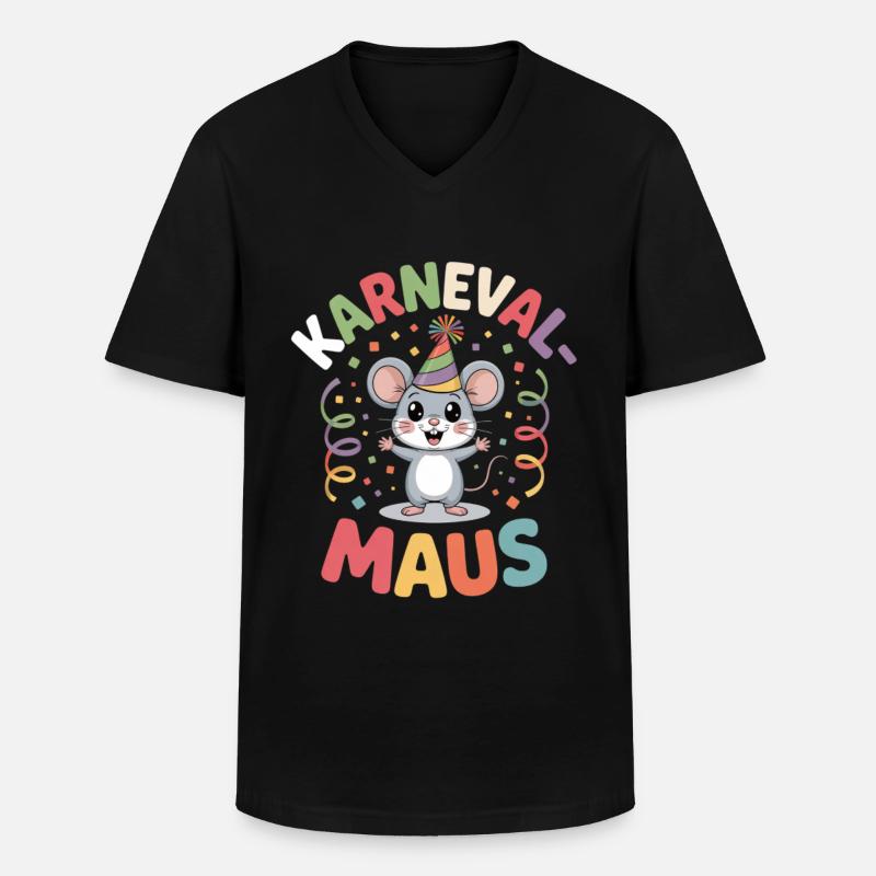 Karnevalsmaus Karneval Köln Kölner Karnevals Maus - Männer-T-Shirt mit V-Ausschnitt - Schwarz