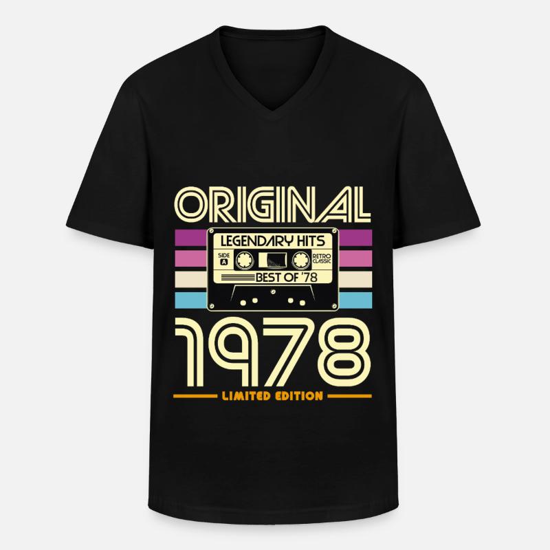 Originale limitierte Edition von 1978 - Männer-T-Shirt mit V-Ausschnitt - Schwarz