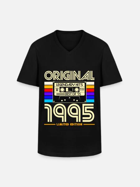 Original 1995 Cassette Limité - T-shirt col V Homme - noir