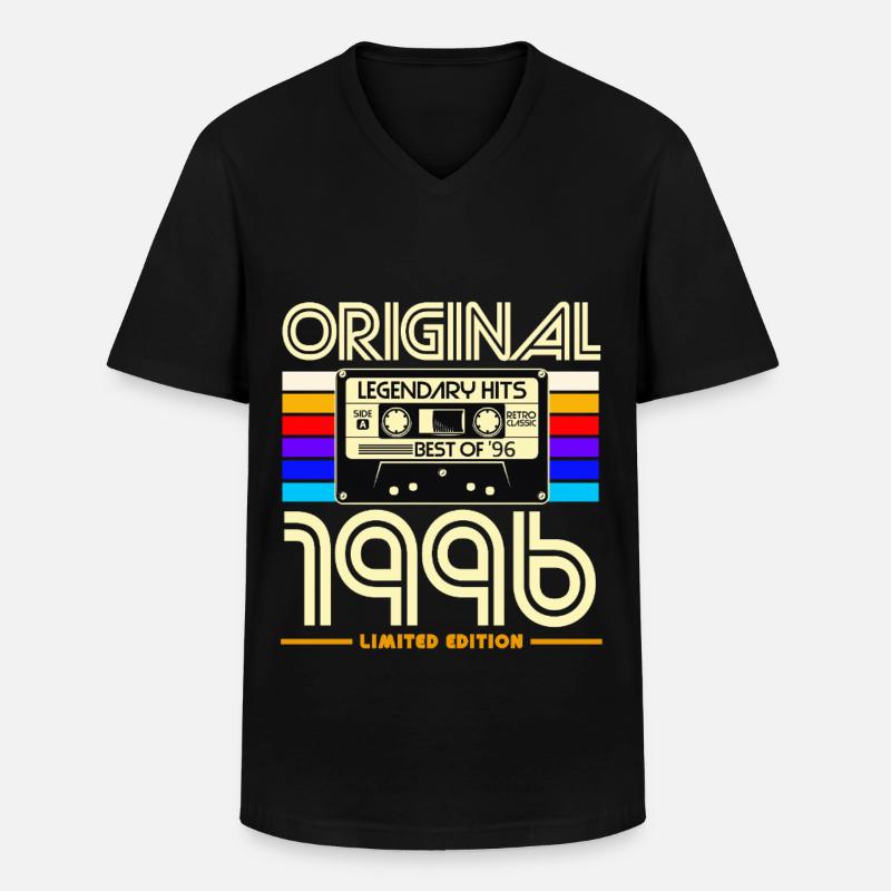 Originalkassette Retro von 1996 - Männer-T-Shirt mit V-Ausschnitt - Schwarz