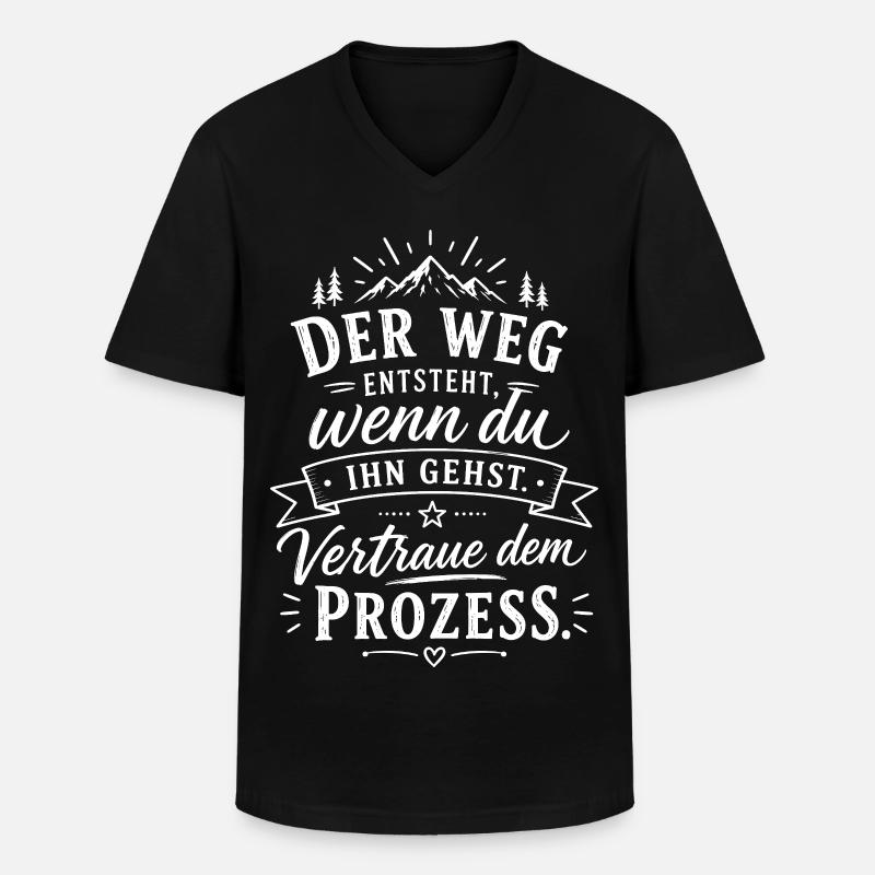Weg entsteht, wenn du gehst - Männer-T-Shirt mit V-Ausschnitt - Schwarz