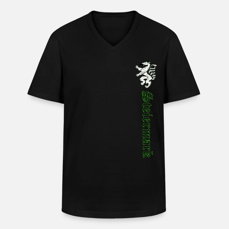 Steiermark - Männer-T-Shirt mit V-Ausschnitt - Schwarz