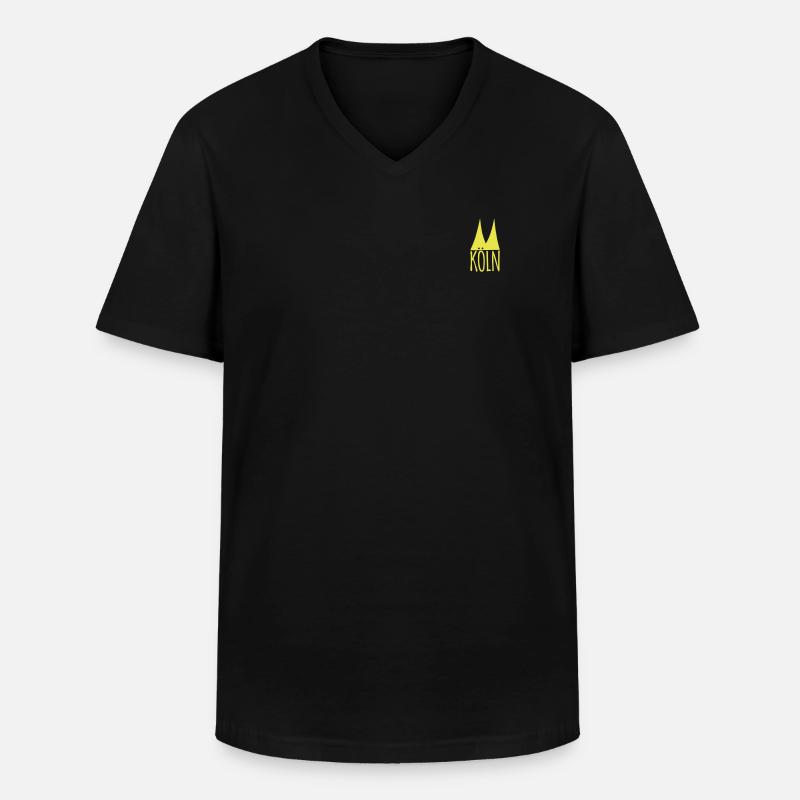 Köln Basic - Männer-T-Shirt mit V-Ausschnitt - Schwarz