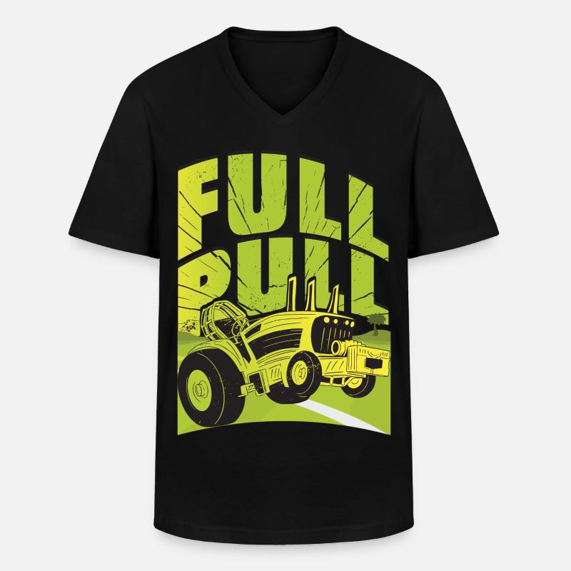 Tractor Pulling - Men's V-Neck T-Shirt - black