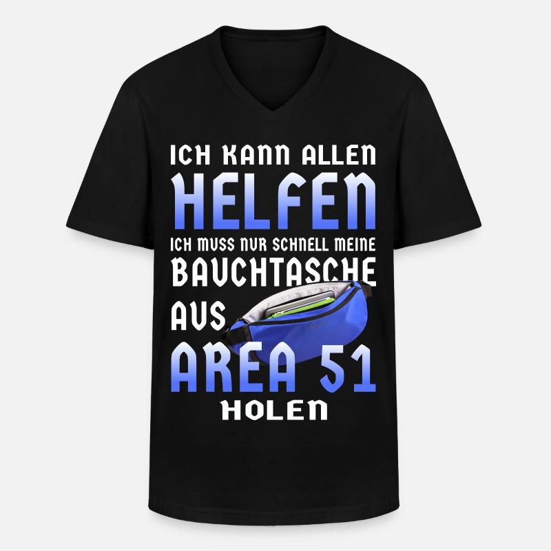 Meine Bauchtasche - Männer-T-Shirt mit V-Ausschnitt - Schwarz