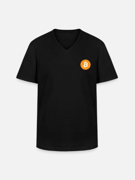 Bitcoin - Männer-T-Shirt mit V-Ausschnitt - Schwarz