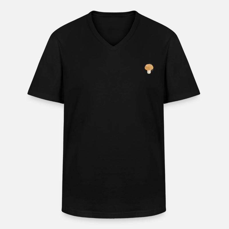 Pilz - Männer-T-Shirt mit V-Ausschnitt - Schwarz