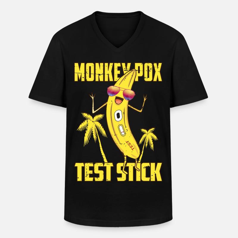 Affenpocken Teststäbchen - Männer-T-Shirt mit V-Ausschnitt - Schwarz