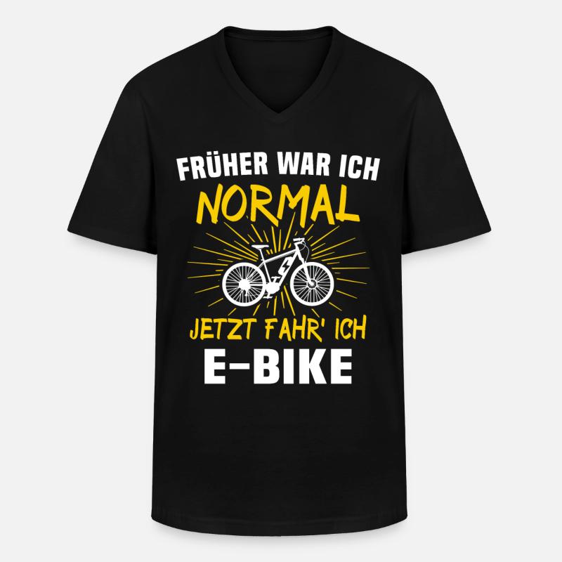 Ebike Sprüche E-Biker - Männer-T-Shirt mit V-Ausschnitt - Schwarz