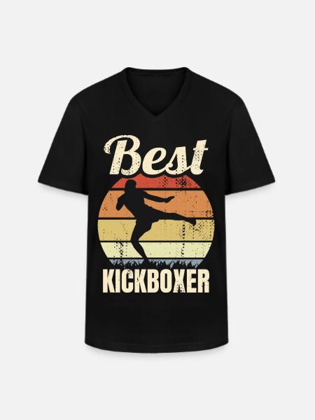 Best Kickboxer - Men's V-Neck T-Shirt - black