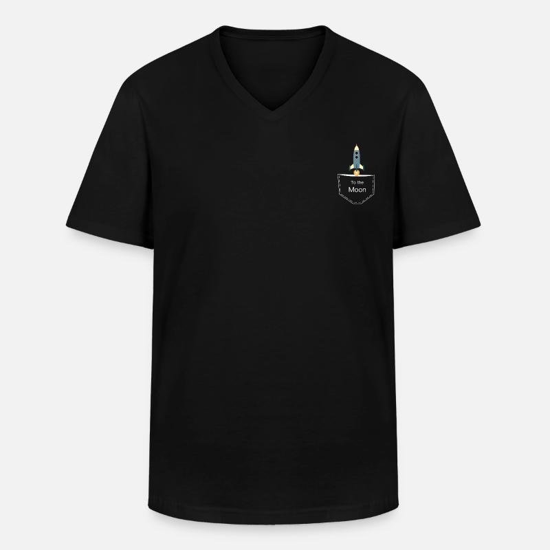 To the Moon 2 - Männer-T-Shirt mit V-Ausschnitt - Schwarz
