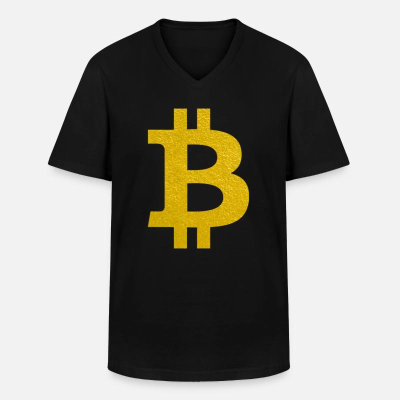 Bitcoin - Men's V-Neck T-Shirt - black