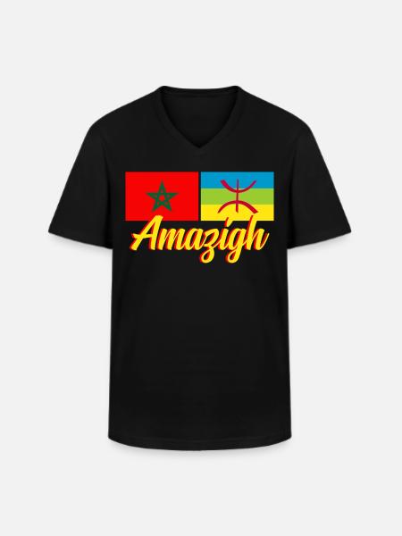 Marokko Amazigh - Männer-T-Shirt mit V-Ausschnitt - Schwarz