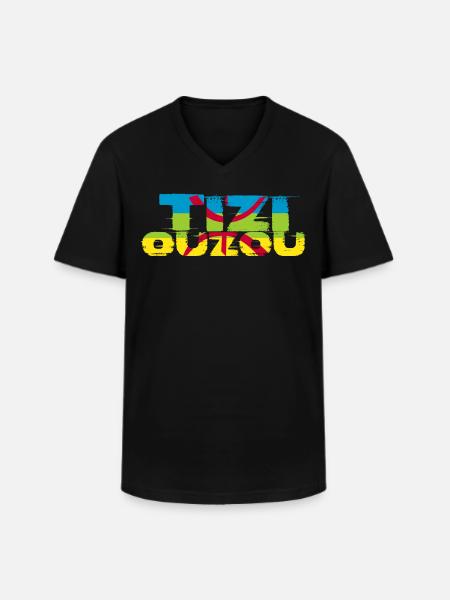 Tizi Ouzou - Männer-T-Shirt mit V-Ausschnitt - Schwarz