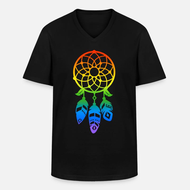 LGBT Pride Traumfänger Geschenkidee - Männer-T-Shirt mit V-Ausschnitt - Schwarz