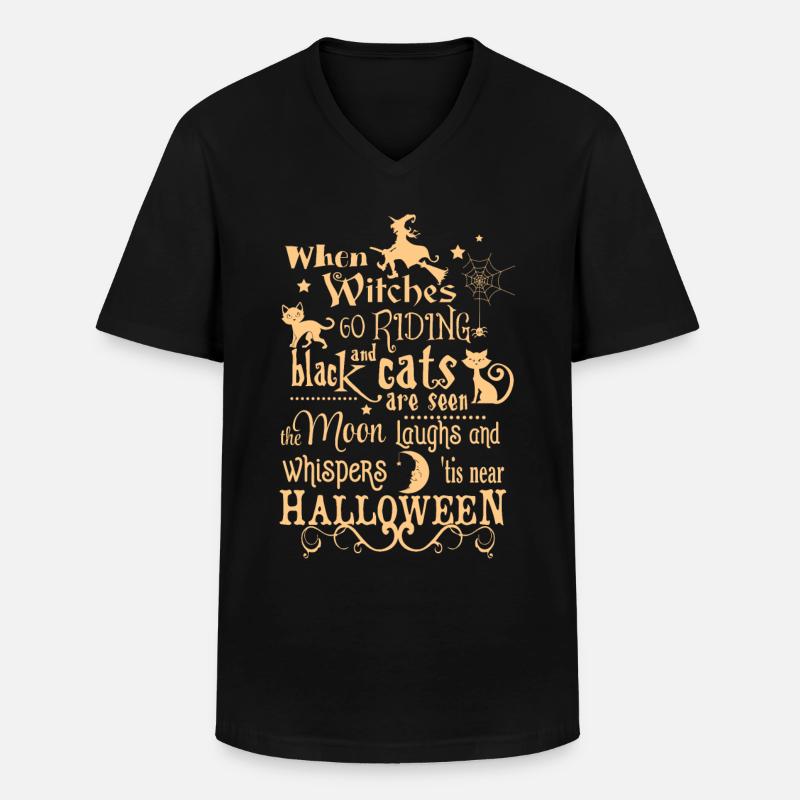 Halloween Spruch - Männer-T-Shirt mit V-Ausschnitt - Schwarz