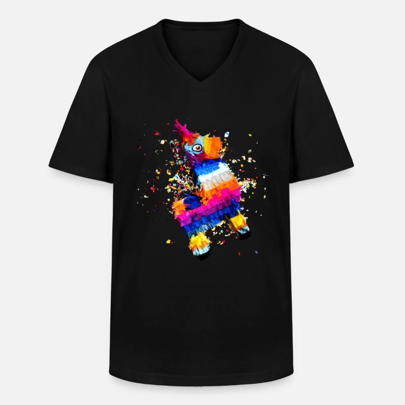 Piñata - Männer-T-Shirt mit V-Ausschnitt - Schwarz