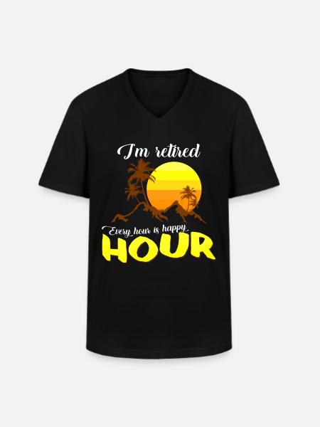 retirement - Men's V-Neck T-Shirt - black