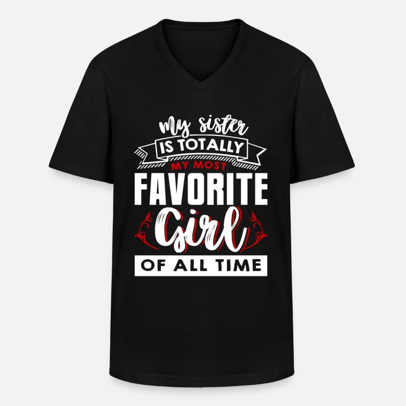 Bruder Und Schwester - Männer-T-Shirt mit V-Ausschnitt - Schwarz