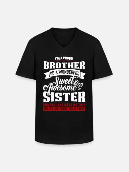 Bruder Und Schwester - Männer-T-Shirt mit V-Ausschnitt - Schwarz
