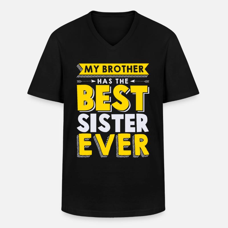 Bruder Und Schwester - Männer-T-Shirt mit V-Ausschnitt - Schwarz