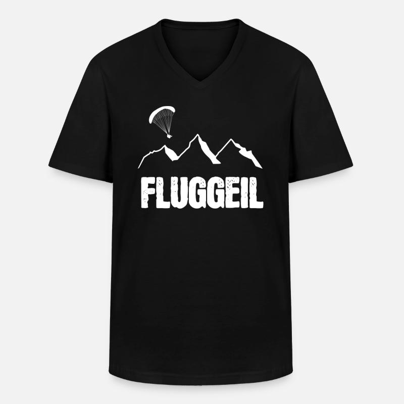 Fluggeil - Männer-T-Shirt mit V-Ausschnitt - Schwarz
