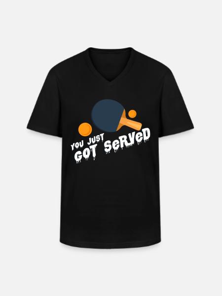 table tennis - Men's V-Neck T-Shirt - black