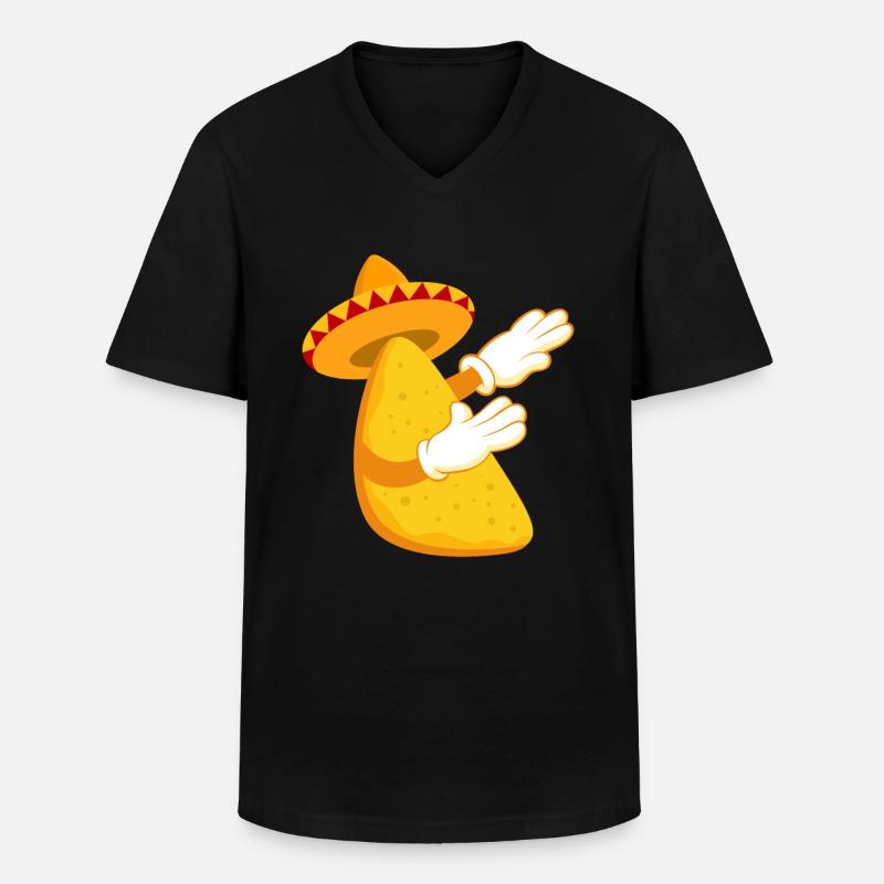 Nacho - Männer-T-Shirt mit V-Ausschnitt - Schwarz