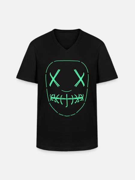 Purge Mask Halloween - Men's V-Neck T-Shirt - black