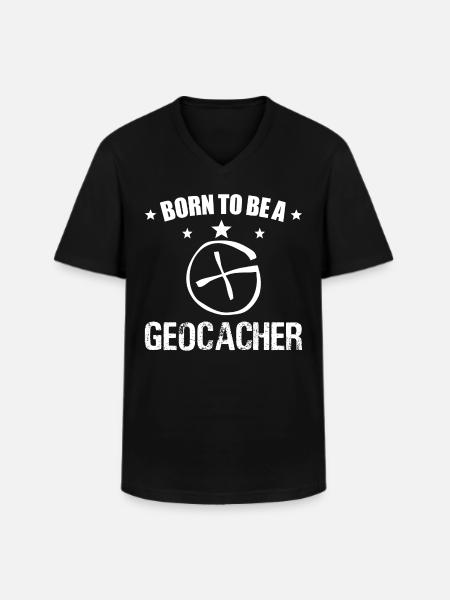 Geocacher, Geocaching, Schnitzeljagd - Männer-T-Shirt mit V-Ausschnitt - Schwarz