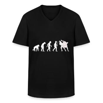 Ringen, Ringer - Männer-T-Shirt mit V-Ausschnitt - Schwarz - Vorne - AI Model Male 178 dark (178cm)