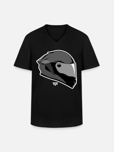 Bike Helmet - Men's V-Neck T-Shirt - black