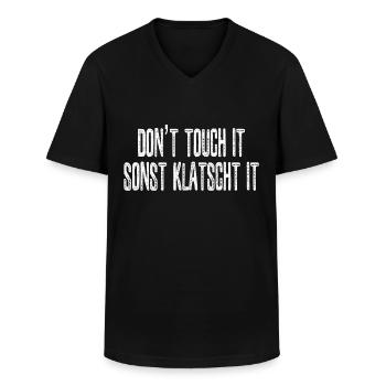 Funny Sayings Blague rigolote Cadeau sarcastique - T-shirt col V Homme - noir - Devant - AI Model Male 178 dark (178cm)