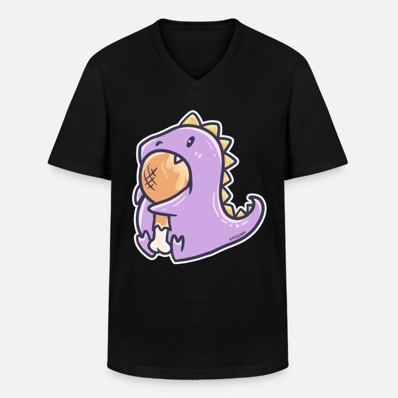 Fleischfresser Dinosaurier Illustration Geschenk - Männer-T-Shirt mit V-Ausschnitt - Schwarz