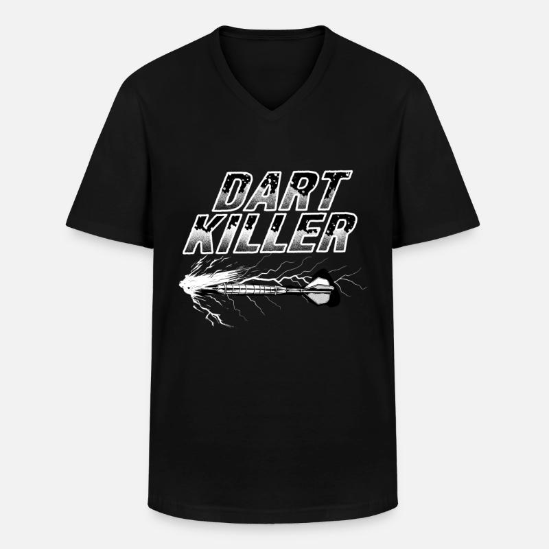 Dartpfeil Steeldart Dartboard Triple - Männer-T-Shirt mit V-Ausschnitt - Schwarz