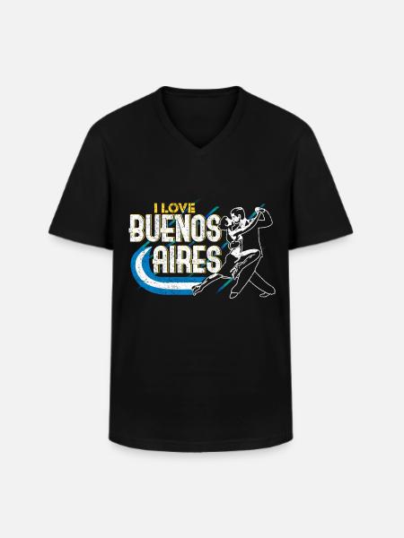 Argentinen Buenos Aires - Männer-T-Shirt mit V-Ausschnitt - Schwarz