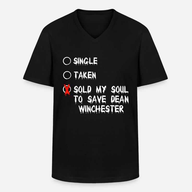 Supernatural - Männer-T-Shirt mit V-Ausschnitt - Schwarz