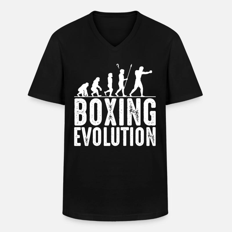Boxer - Männer-T-Shirt mit V-Ausschnitt - Schwarz