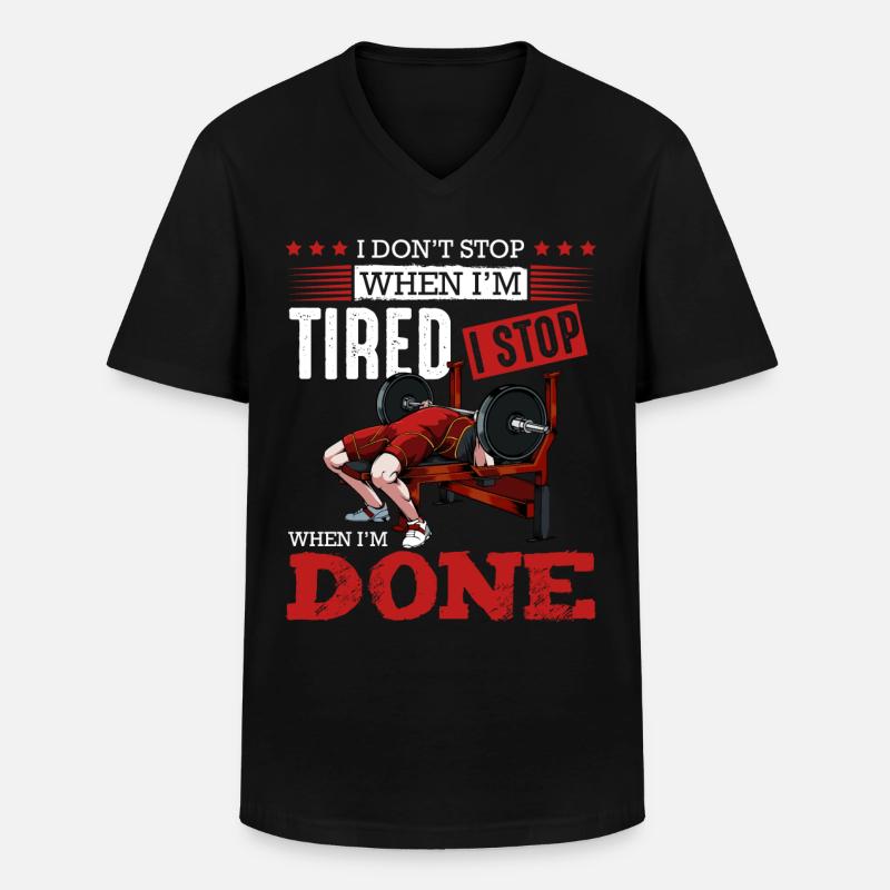 Bodybuilder - Männer-T-Shirt mit V-Ausschnitt - Schwarz