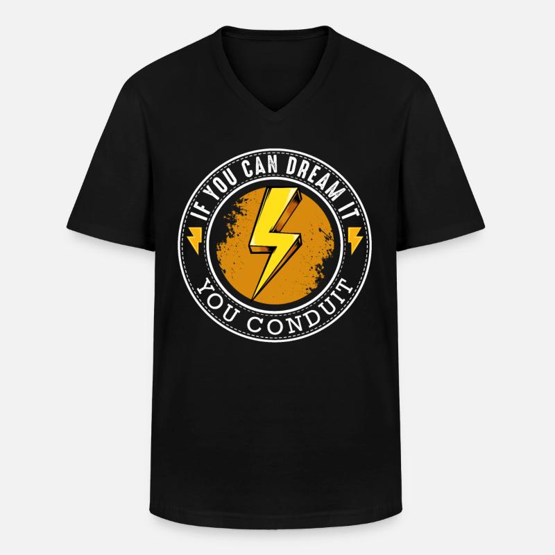 Elektriker - Männer-T-Shirt mit V-Ausschnitt - Schwarz