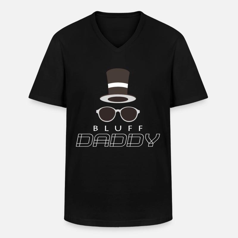 Poker - Männer-T-Shirt mit V-Ausschnitt - Schwarz