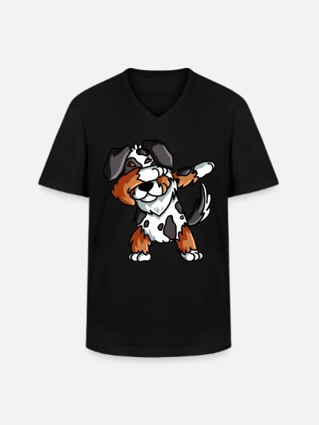 Australian Shepherd Gift Funny - Men's V-Neck T-Shirt - black