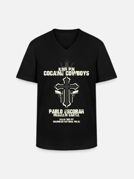 Cocaine Cowboys - Männer-T-Shirt mit V-Ausschnitt - Schwarz