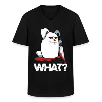 Hare - Men's V-Neck T-Shirt - black - Front - AI Model Male 178 dark (178cm)