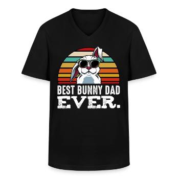 Hare - Men's V-Neck T-Shirt - black - Front - AI Model Male 178 dark (178cm)