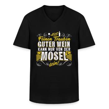 Wein Spruch Mosel Winzer Moselwein Geschenk - Männer-T-Shirt mit V-Ausschnitt - Schwarz - Vorne - AI Model Male 178 dark (178cm)