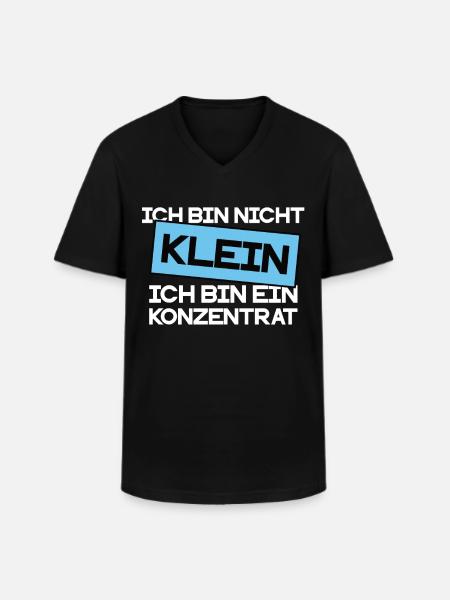 Ich bin nicht Klein - Männer-T-Shirt mit V-Ausschnitt - Schwarz